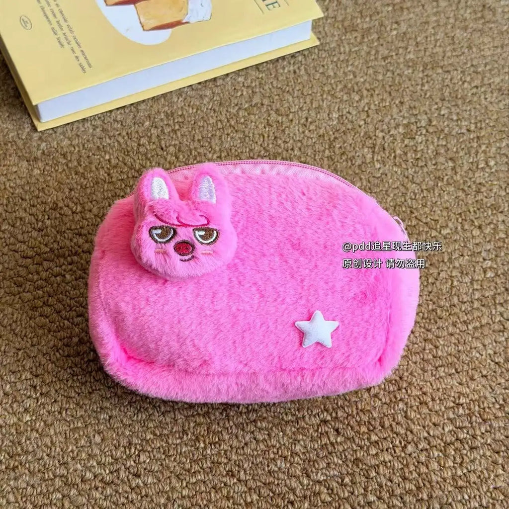 kpop In Stock Stray Kids skzoo avatar Plush Makeup Bag Large Capacity Cute Storage Pouch Pen Case Kpop Idol Peripheral