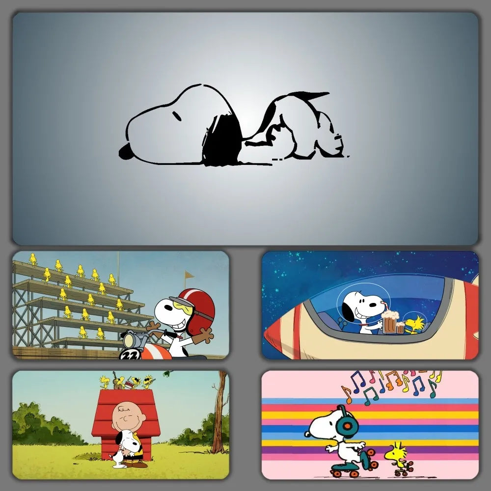 S-Snoopy Cartoon Cute Mousepad Large Gaming Compute Gamer PC Keyboard Mouse Mat