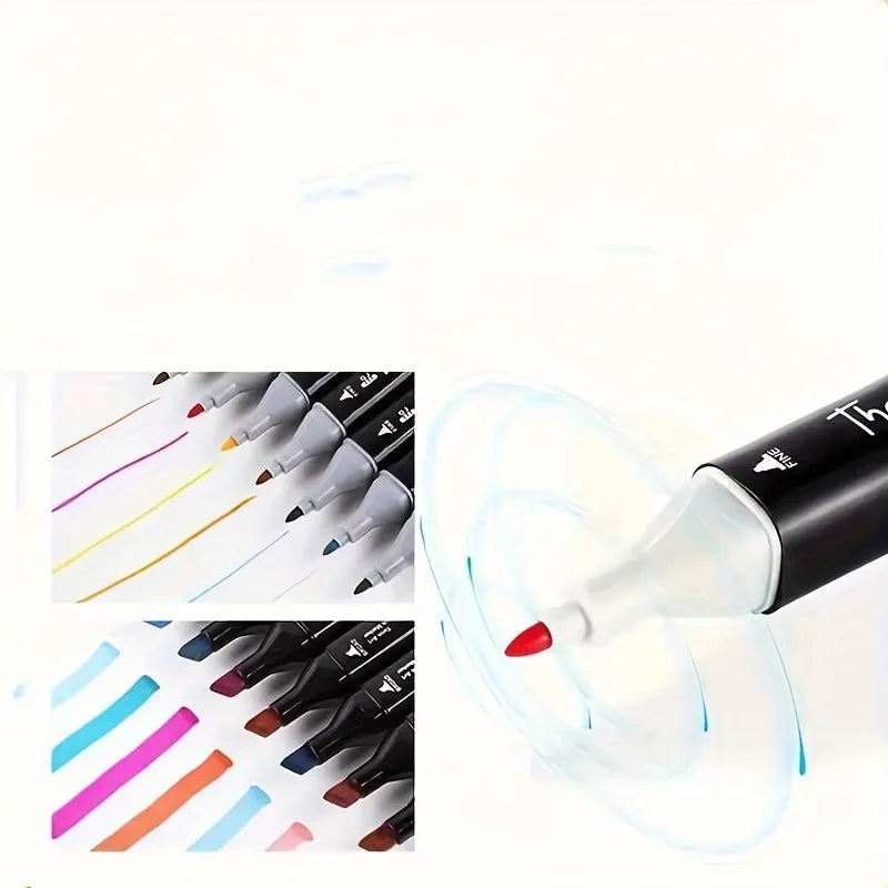 Markers Alcohol Felt Markers Comic Sketch Markers Dual Tip Brushes Art School Supplies Painting Sets School Supplies EasterGifts