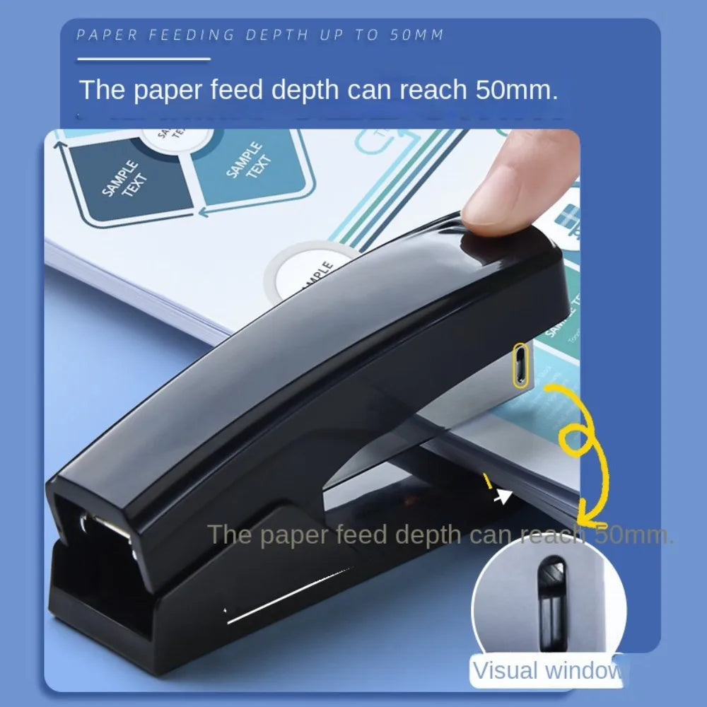Stapling Tools Labor-Saving Stapler Hand Tools Portable Paper Stapling Machine Metal Grey/Black Staplers for Desk Stationery