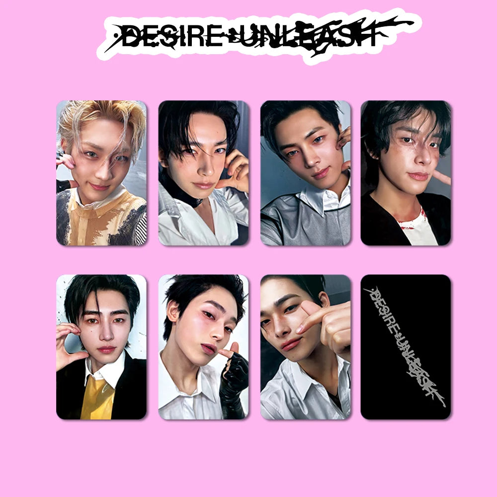 Kpop Boys Idol New Album Lomo Card Photocards Desire Unleash LOOSE Postcards Fans Collection Souvenir Merch