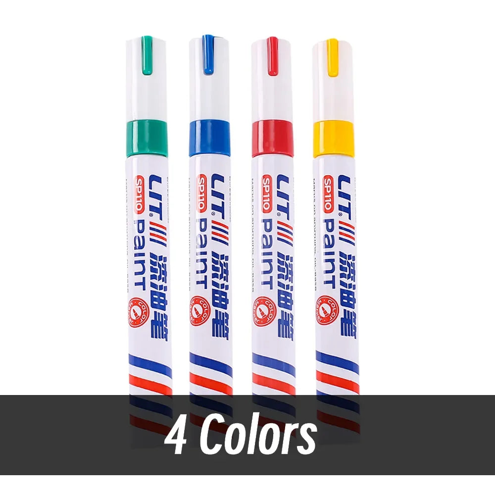 3mm 10p Colorful 8 Colors Permanent Paint Marker Waterproof White Markers tire tread rubber fabric Paint metal Paint Marker Pens