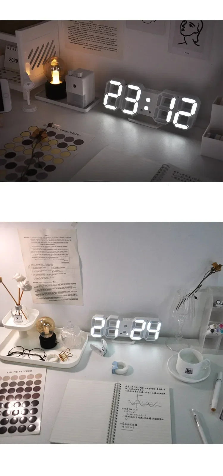 Digital Wall Clock Desk Watches Electronic Alarm Modern Home Decoration for Bedroom Decor Interior Led Table Clocks Living Room