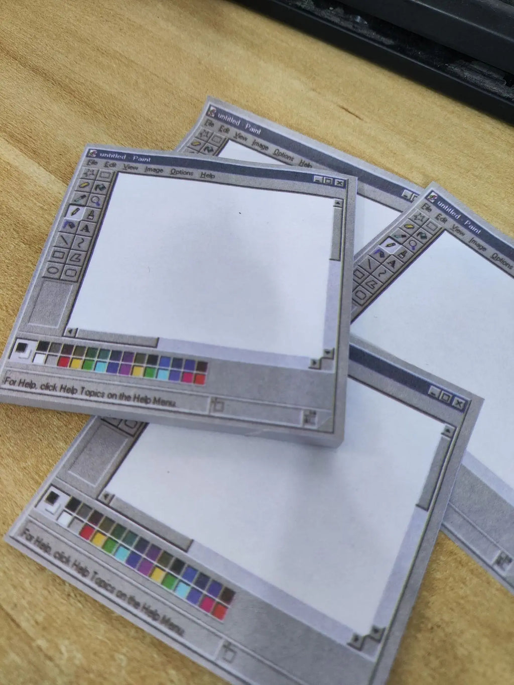 50-Page Retro Computer Drawing Tools Pattern Notepad Classic Design, Minimalist Color Scheme Back-to-School Season Notepad