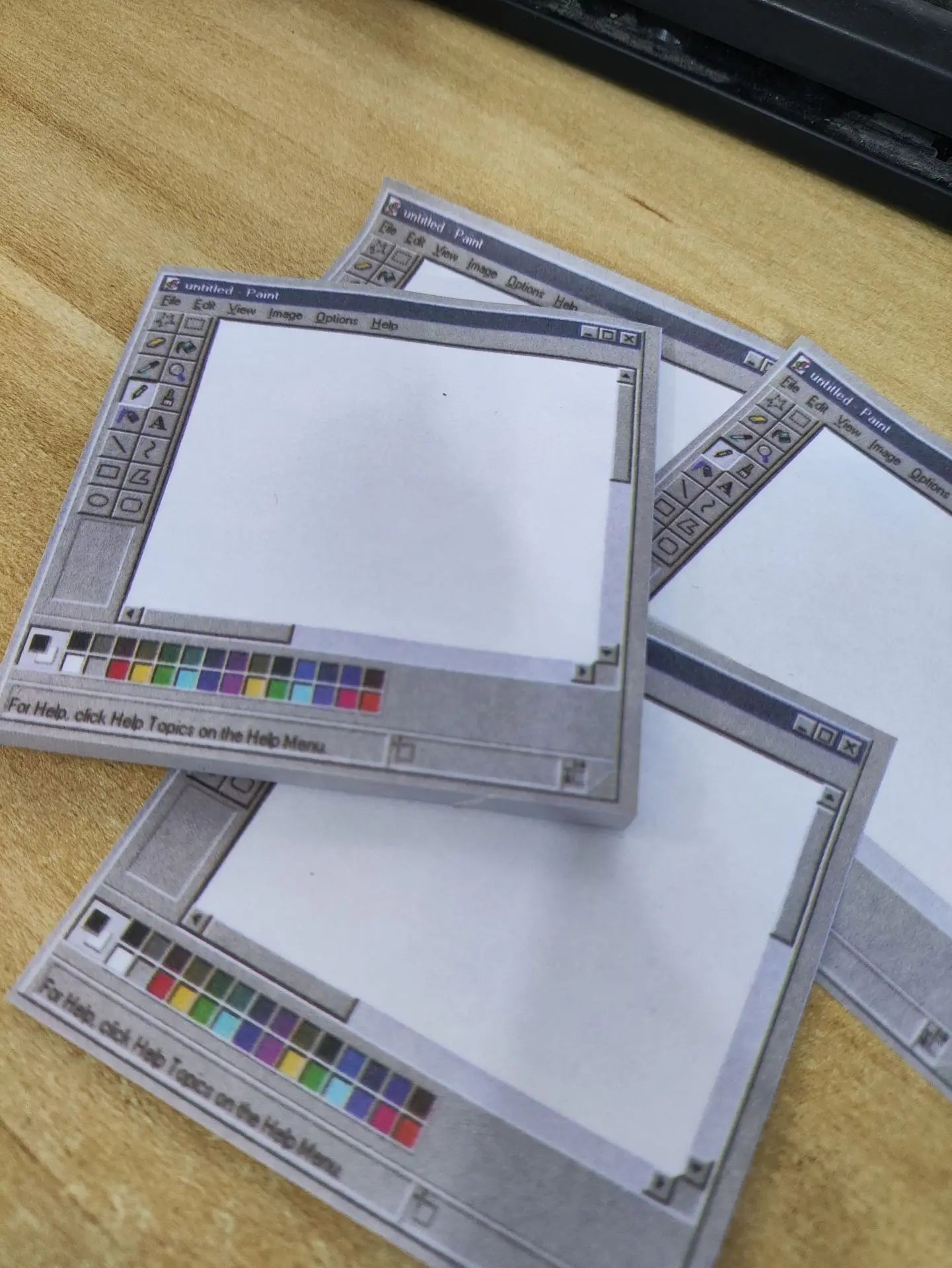 50-Page Retro Computer Drawing Tools Pattern Notepad Classic Design, Minimalist Color Scheme Back-to-School Season Notepad