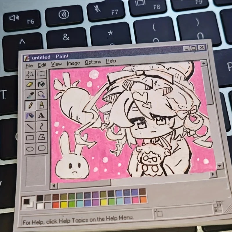 50/100 Sheets Vintage Computer Drawing Board Notepad - Retro Style Square Paper for Creative Illustration and Design