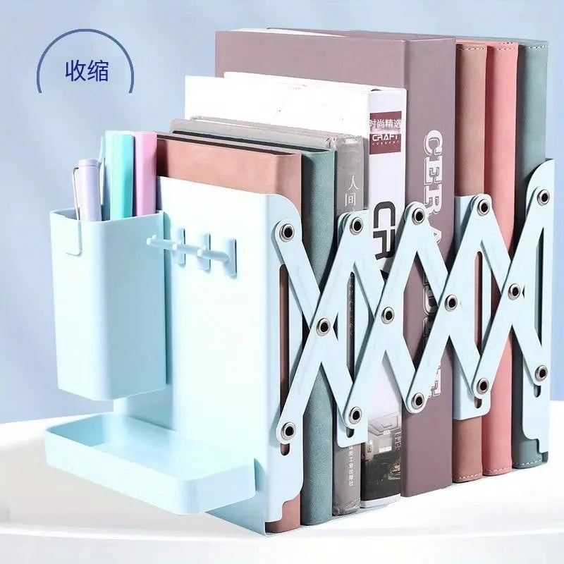 Scalable Folding Storage Desk Organizer Pen Holder Bookshelf Office Accessories Books School Supplies