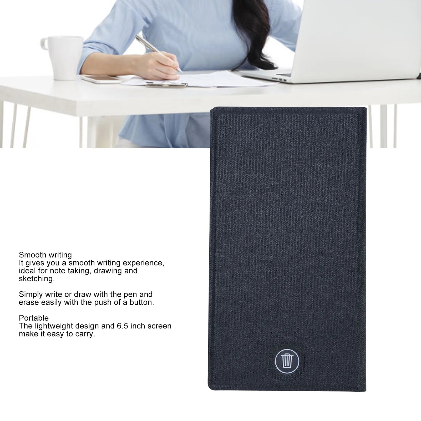 LCD Writing Tablet LCD Writing Tablet Portable Erasable 6.5 Inch Full Screen Digital Notepad for Taking Notes Drawing