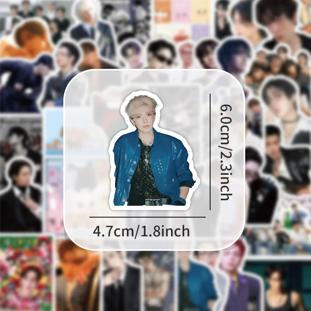 70PCS Kpop Idol Sticker ATEEZ Korean Boy Group Stickers Personalized DIY Luggage Laptop Phone Guitar Skateboard Decal Toy