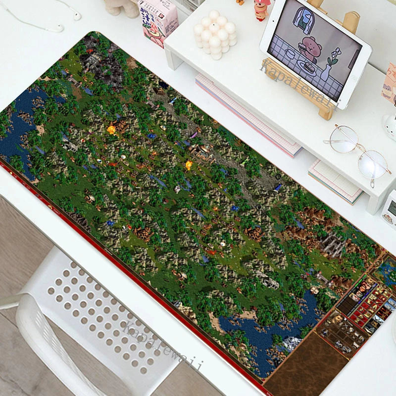 Heroes of Might And Magic Mousepad Pc Gamer Computer Keyboard Carpet Rubber Laptop Desk Mat LOL CS GO Dywan Cute Mouse Pad.