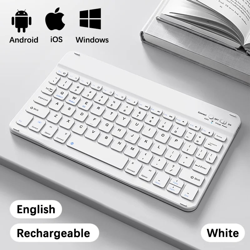 Wireless Bluetooth-compatible Keyboard For Android iOS Tablet Ultra-Thin 78 Keys Rechargeable Portable Compact Design for iPad