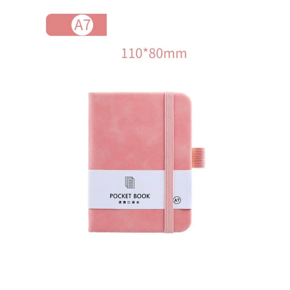 Sketchbook A6/A7 A6/A7 Pocket Notepad with Elastic Band Portable Portable Mini Notebook Anti Ink Leakage 5 Colors Taking Notes