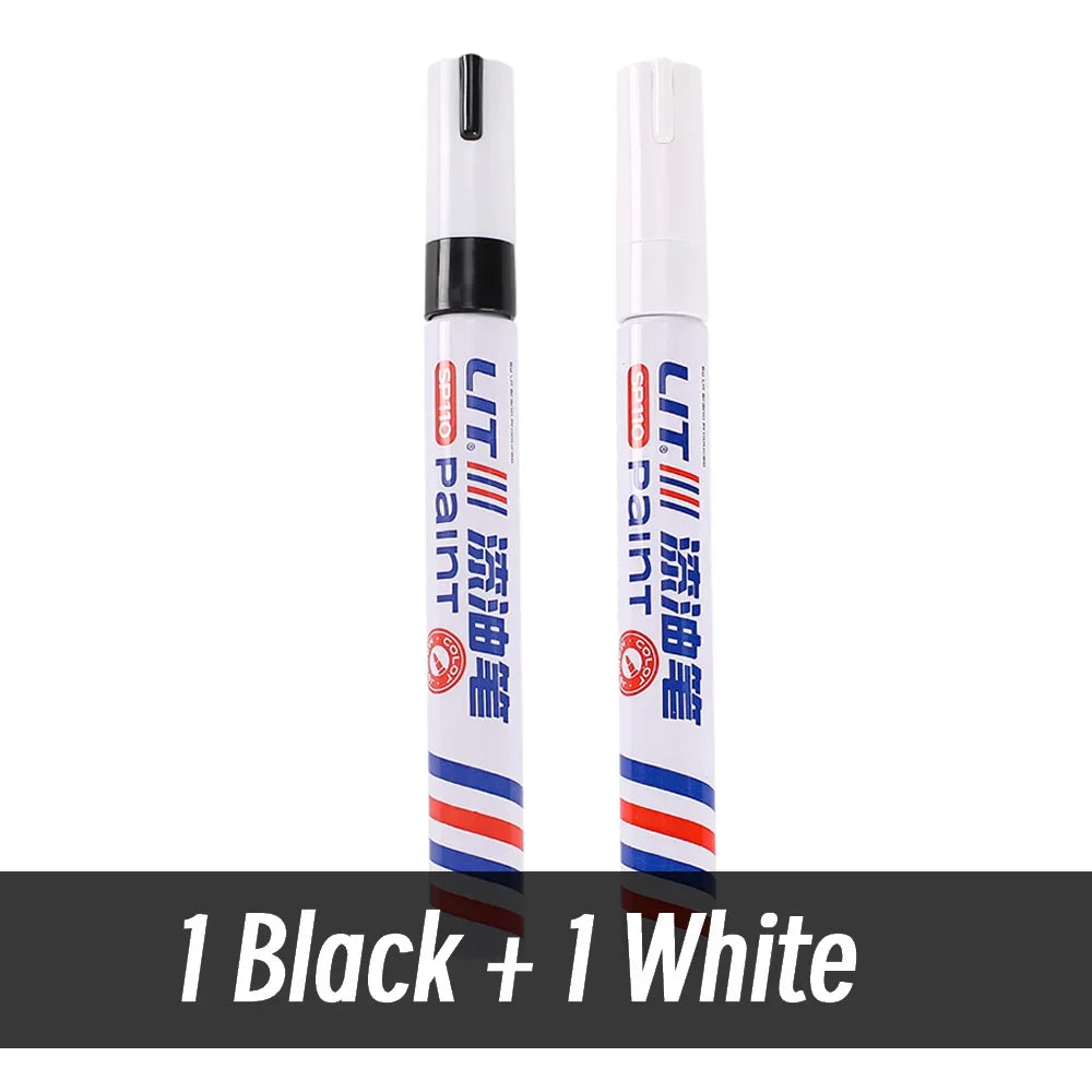 3mm 10p Colorful 8 Colors Permanent Paint Marker Waterproof White Markers tire tread rubber fabric Paint metal Paint Marker Pens
