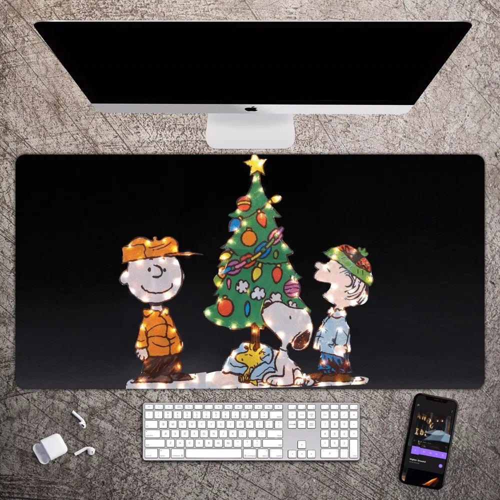 S-Snoopy Cartoon Cute Mousepad Large Gaming Compute Gamer PC Keyboard Mouse Mat