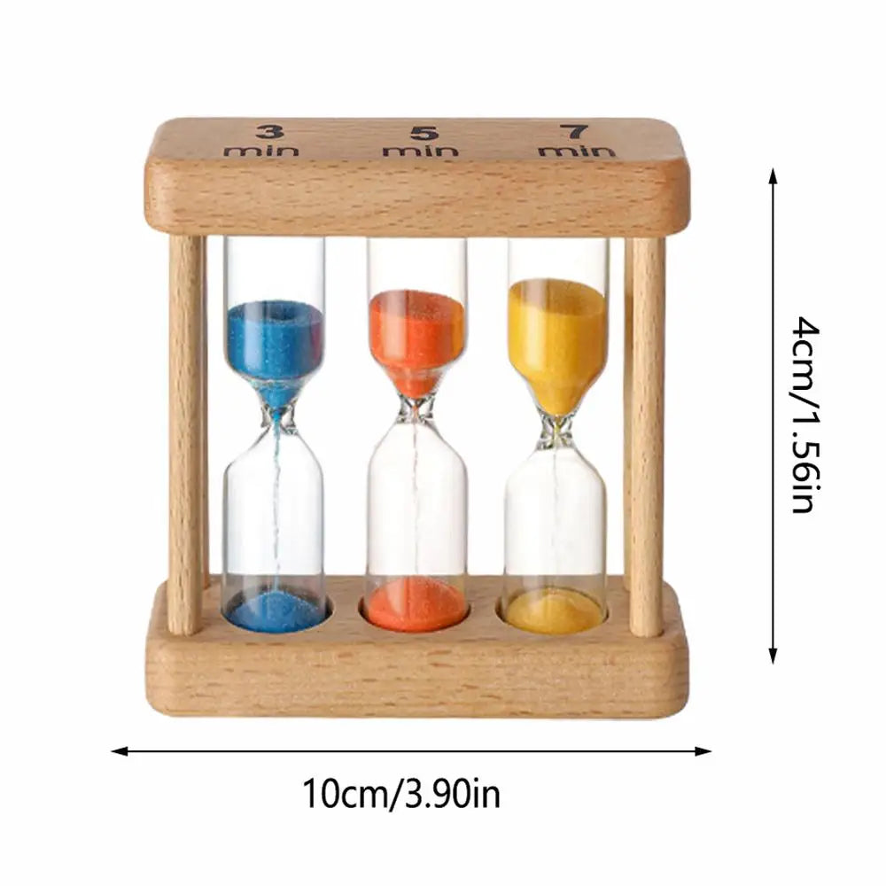 1Min 3Min 5Min 7Min Sand Timer Set Wooden Hourglass Sandglass Sand Clock for Cooking Classroom Exercise Home Office Decoration