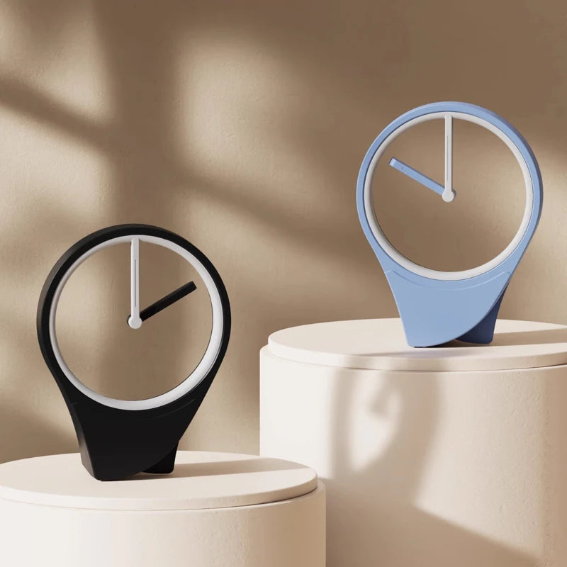 Modern Floating Dial-Free Clock Creative Simple Desktop Decoration Small Clock for Home and Office Ornament Black Technology