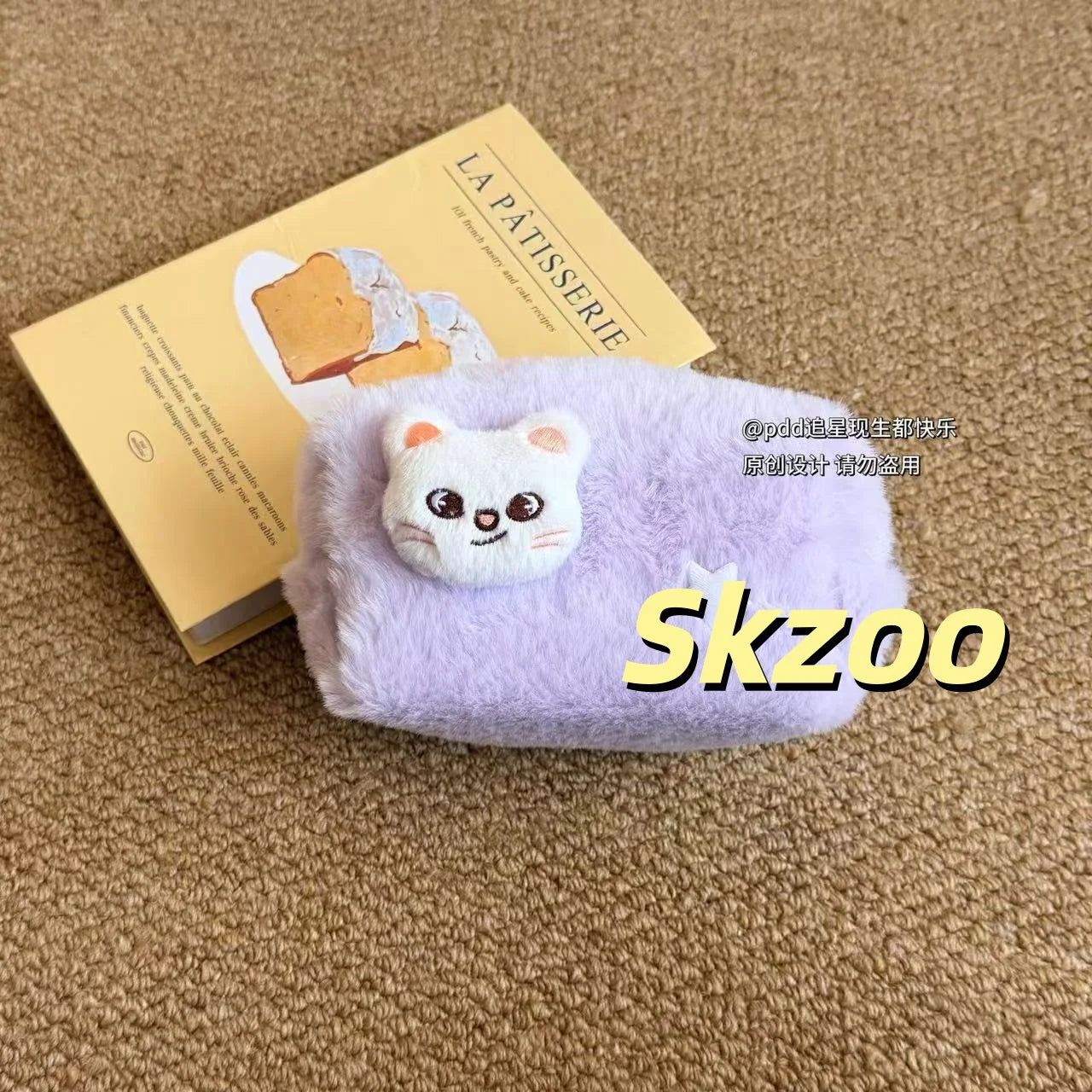 kpop In Stock Stray Kids skzoo avatar Plush Makeup Bag Large Capacity Cute Storage Pouch Pen Case Kpop Idol Peripheral