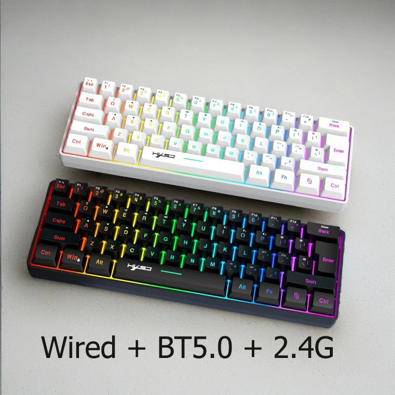 Wireless keyboard claviers teclado 60% sem fio key board teclado branco teclado redragon Redragon bluetooth+2.4G clavier blanc