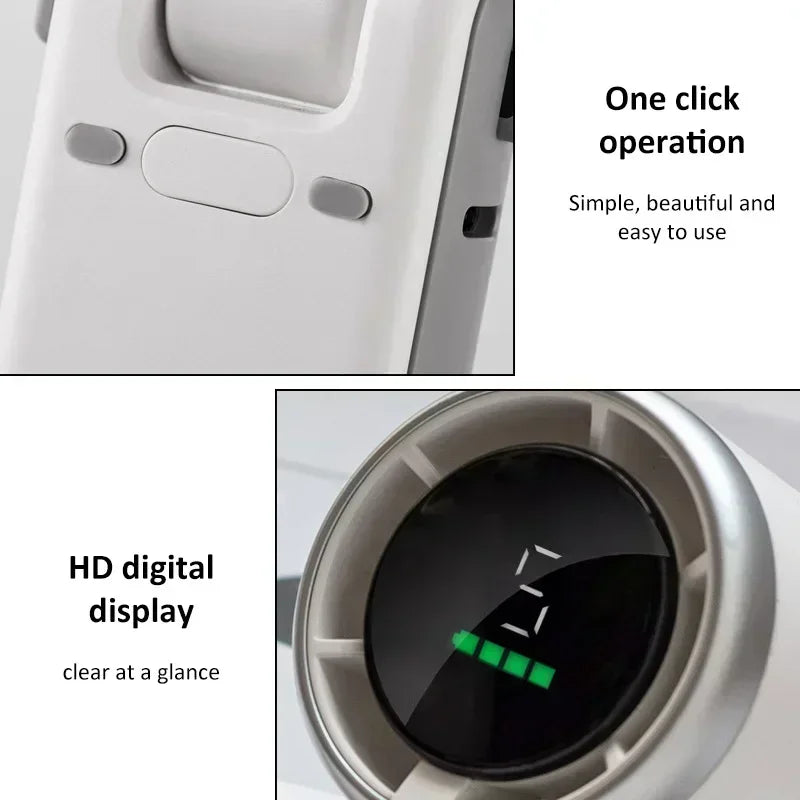 New Handheld Turbo Fan Wearable Personal Desk Fan Small Mini Fan With Smart Digital Display Folding
