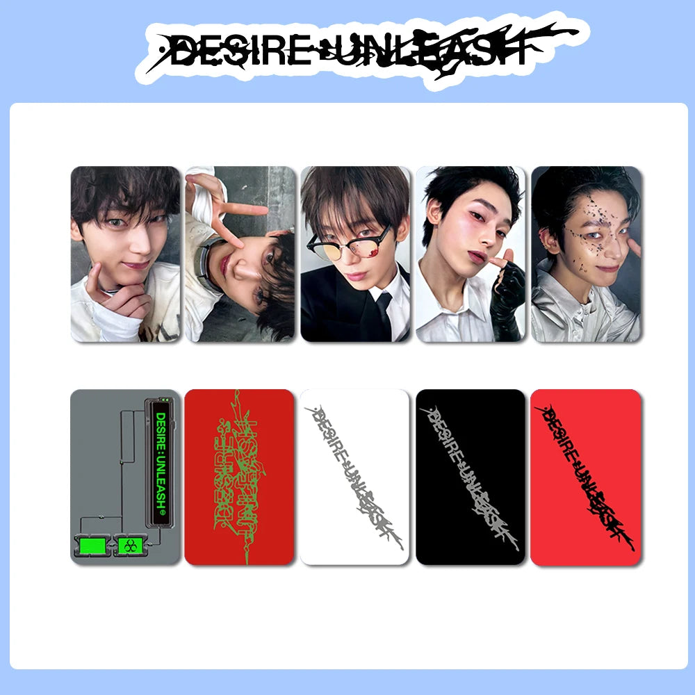 Kpop Boys Idol New Album Lomo Card Photocards Desire Unleash LOOSE Postcards Fans Collection Souvenir Merch