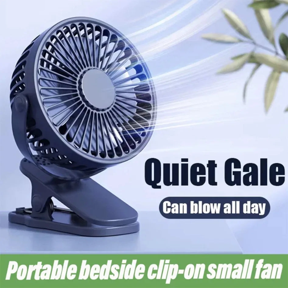 Desktop Fan Clip-on USB Rechargeable Table Type Portable Mini Desk Fan Hanging Clip Fan Night Light Air Cooler Outdoor Fans