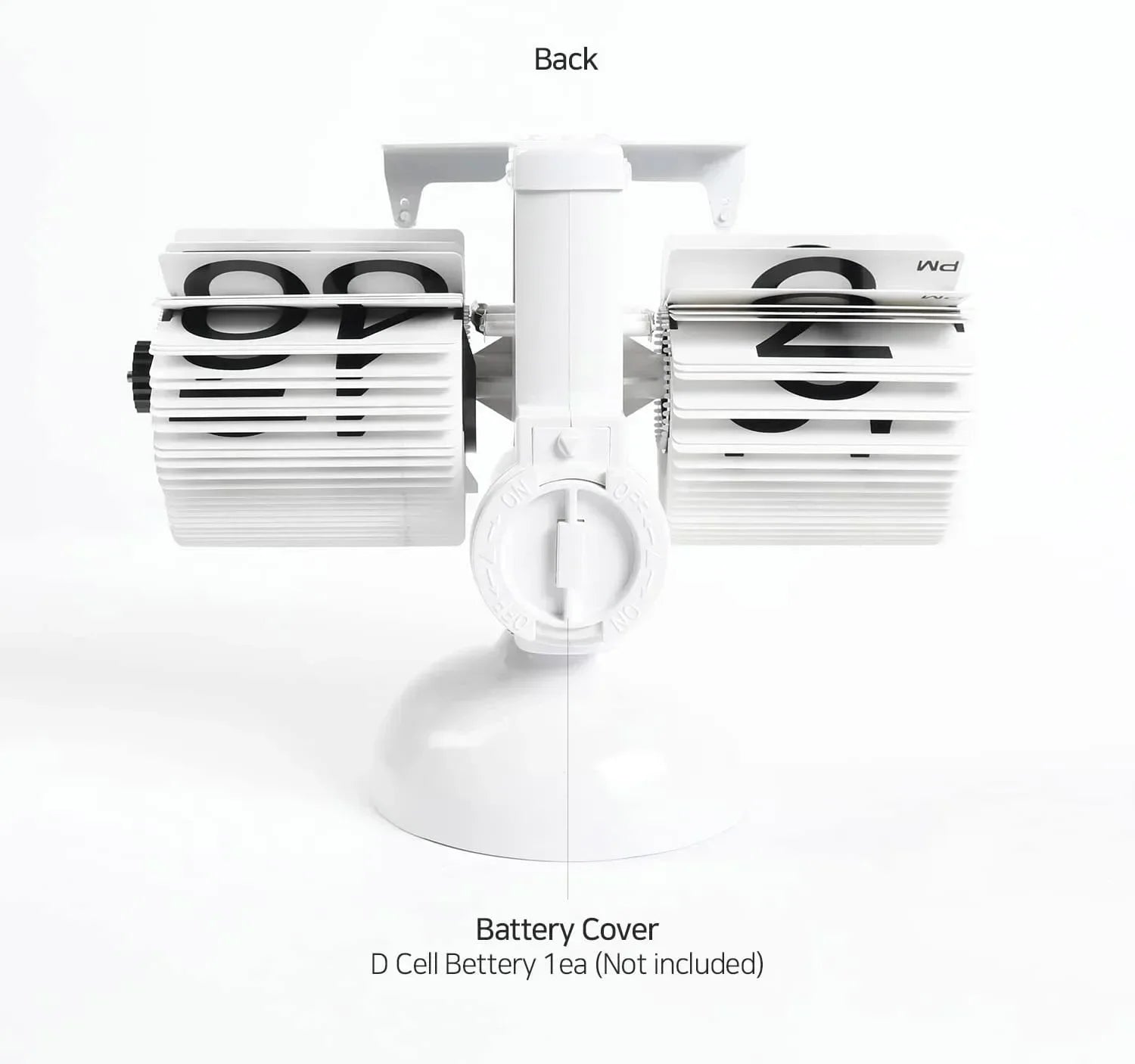 Table Clock 12H/24H Mechanical Automatic Page Turning Clock Retro Ornaments Living Room Bedroom Office Desktop Decoration