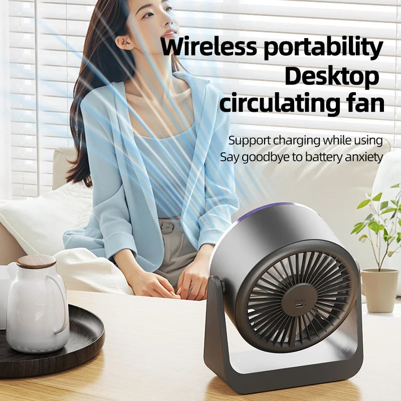 A desktop electric fan, standing desk lamp fan, wall-mounted air circulation fan, low-noise standing desktop fan, suitable for