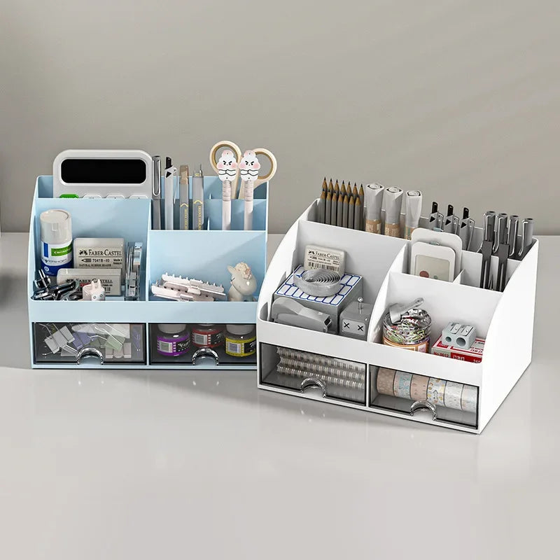 Office Desktop Storage Box Organizer Transparent Small Drawer Storage Cabinet Student Desk Stationery Sundries Organizer Boxes
