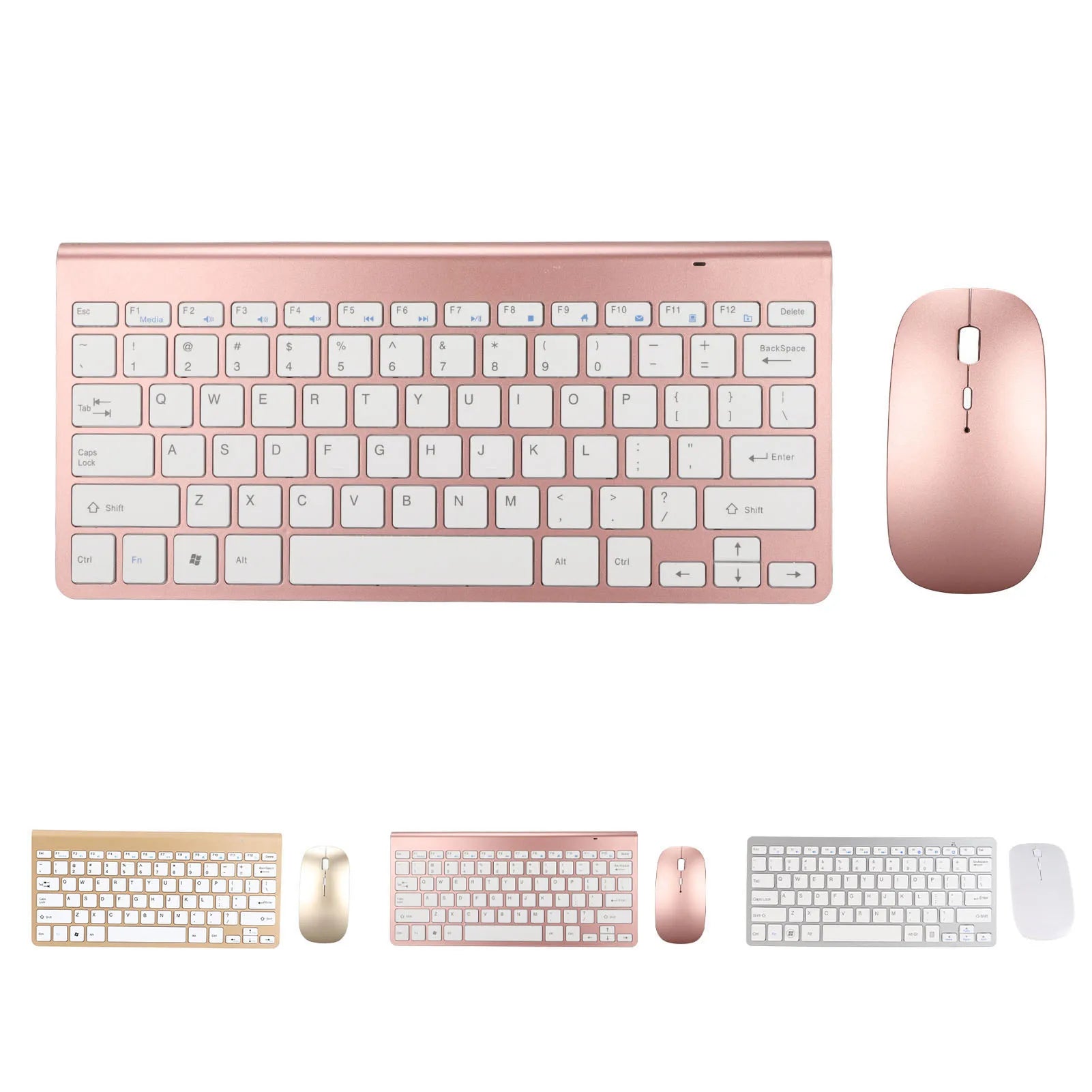 Wireless Mouse Keyboard Mouse Set 2.4G Wireless 78 Keys USB Thin Etched Keycaps Ergonomics Mute Button Computer Keyboards Mouse