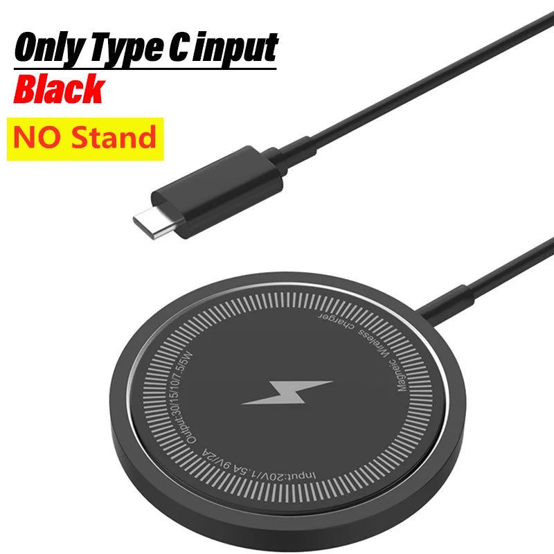 100W For Magsafe Wireless Charger Desk Phone Charge Pad Fast Charging Station For iPhone 17 16 15 14 13 Pro Max AirPods 4/3 Pro