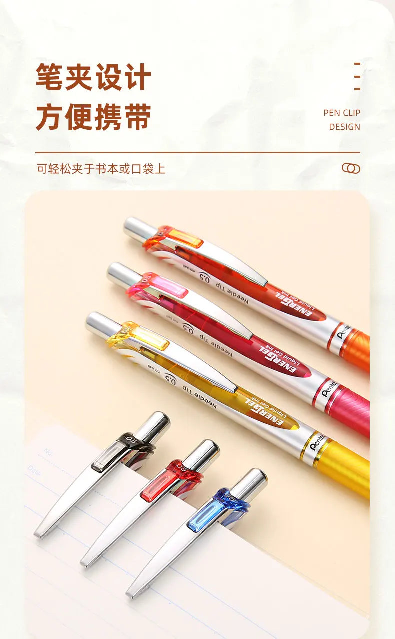 Pentel  BLN75 Gel Pen 20th Anniversary Smooth And Quick-drying Press Water Pen For Students With 0.5mm Japanese Stationery