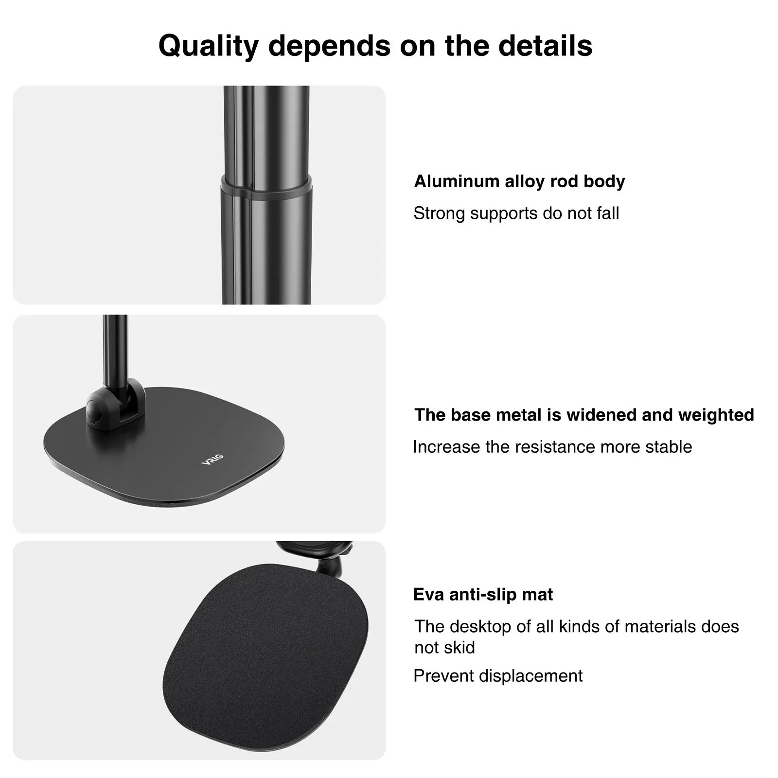 UURig VRig Desk Wireless Charging Magnetic Phone Stand for Office/Home for Magsafe iPhone 16 15 14 13 12 Androi HUAWEI Xiaomi