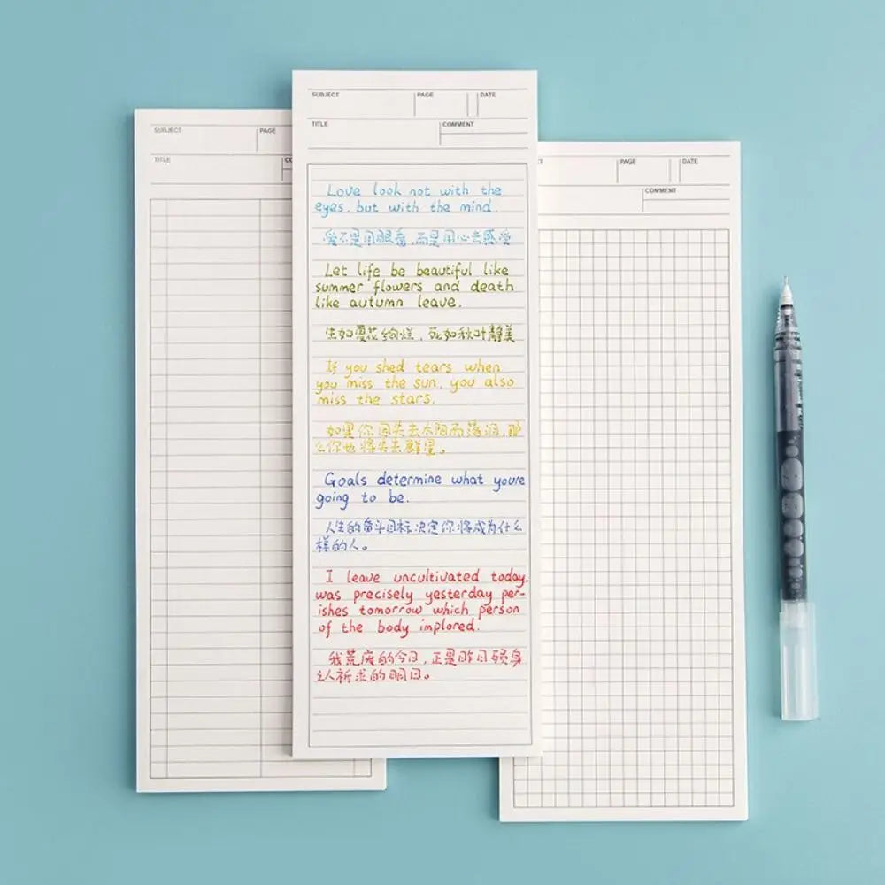 Multi-functional Non-sticky Long Notepad 50 Sheets Stationery Note Paper Writing Note Gift