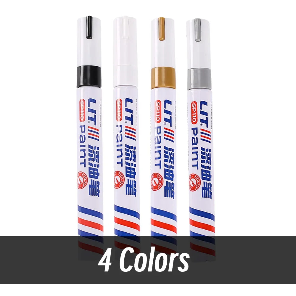 3mm 10p Colorful 8 Colors Permanent Paint Marker Waterproof White Markers tire tread rubber fabric Paint metal Paint Marker Pens