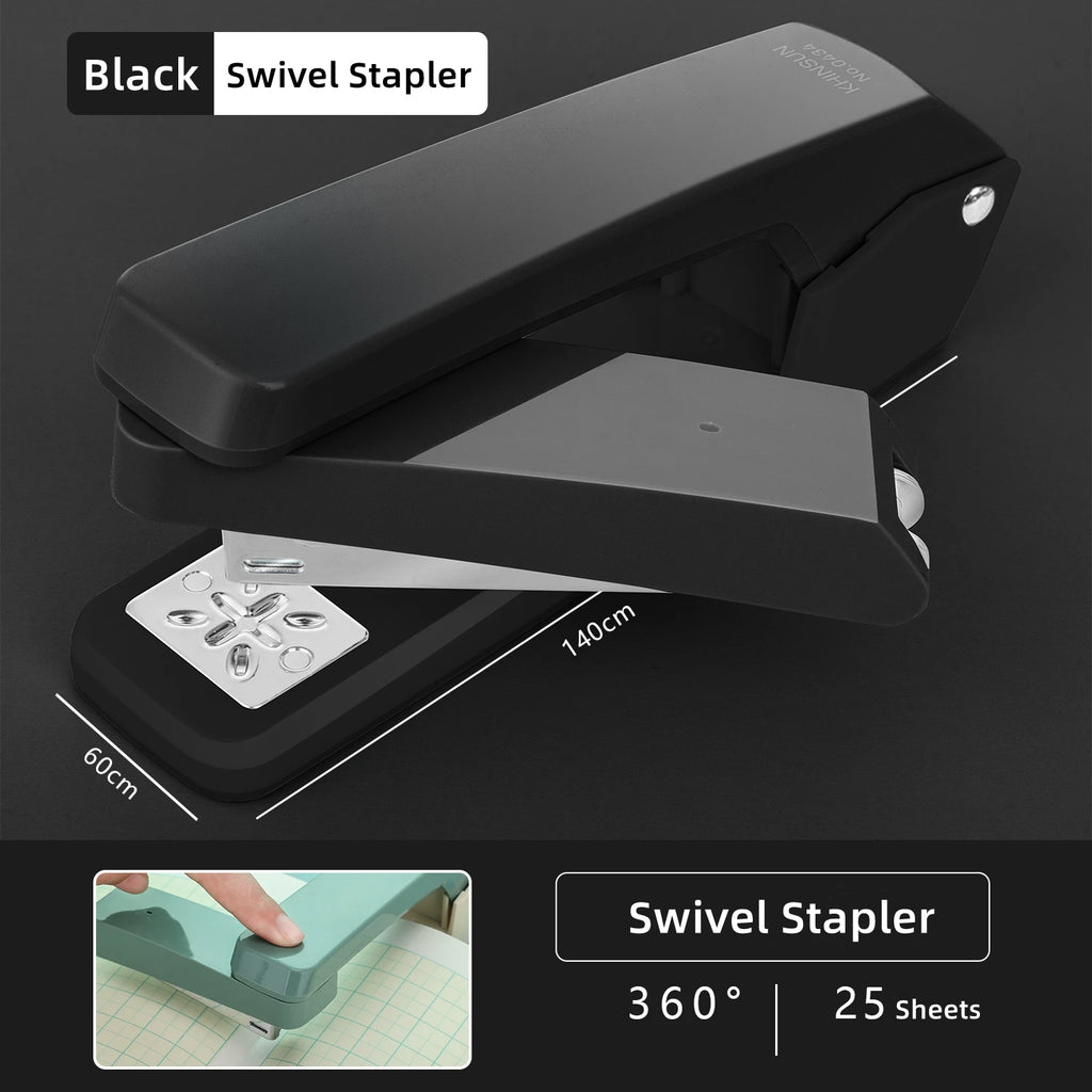 24/6 Staples Durable Stapler Swivel Stapler Manual Office Paper Binding Tool Stapling Machine