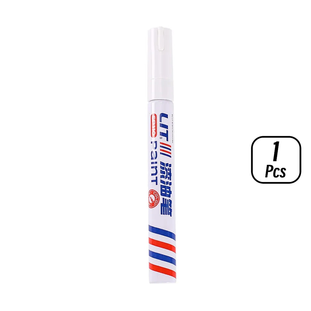3mm 10p Colorful 8 Colors Permanent Paint Marker Waterproof White Markers tire tread rubber fabric Paint metal Paint Marker Pens