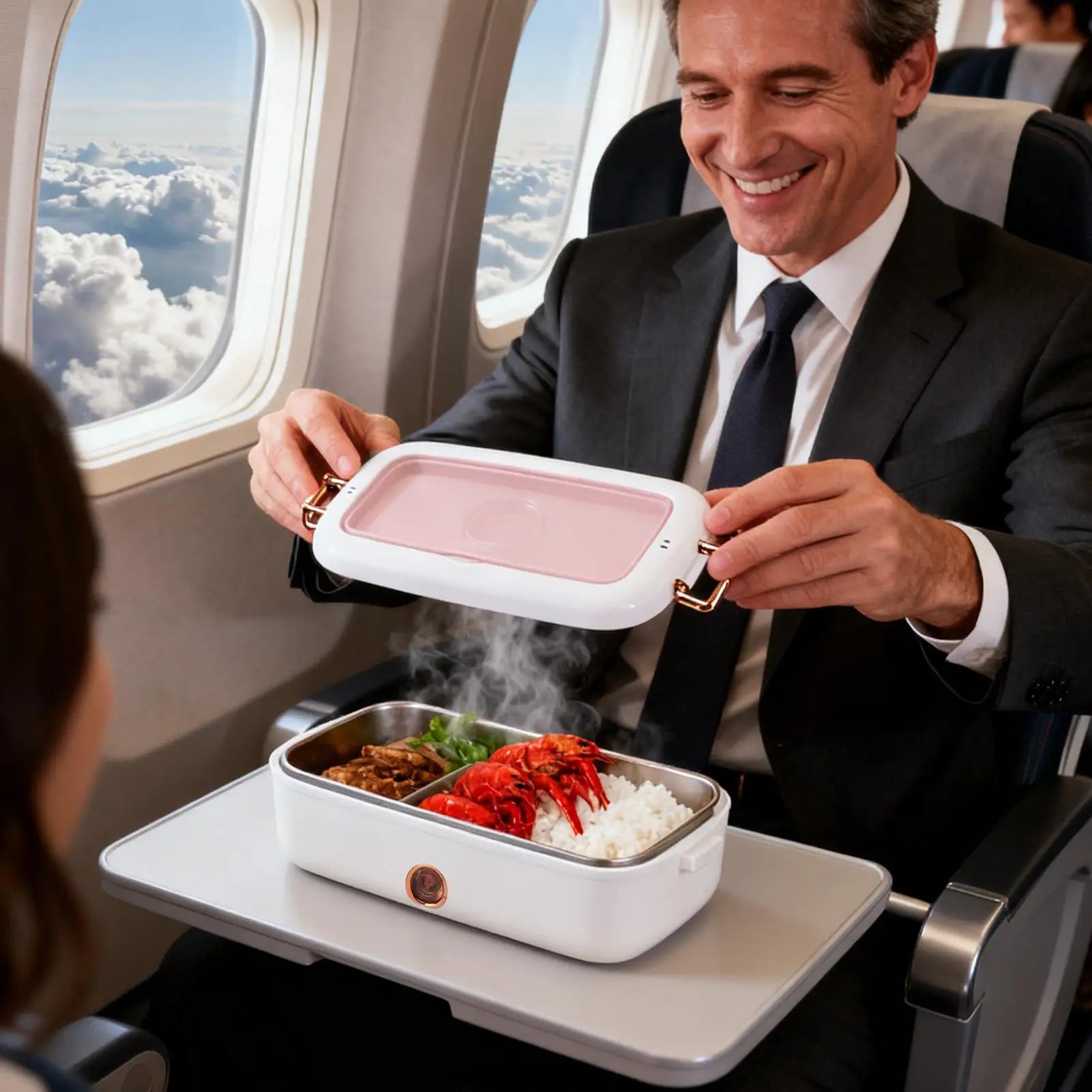 Lunch Box Fast Heating USB Rechargeable Leak Proof Electric Portable Lunch Box Warmer for Men Women Kids Home Kitchen School