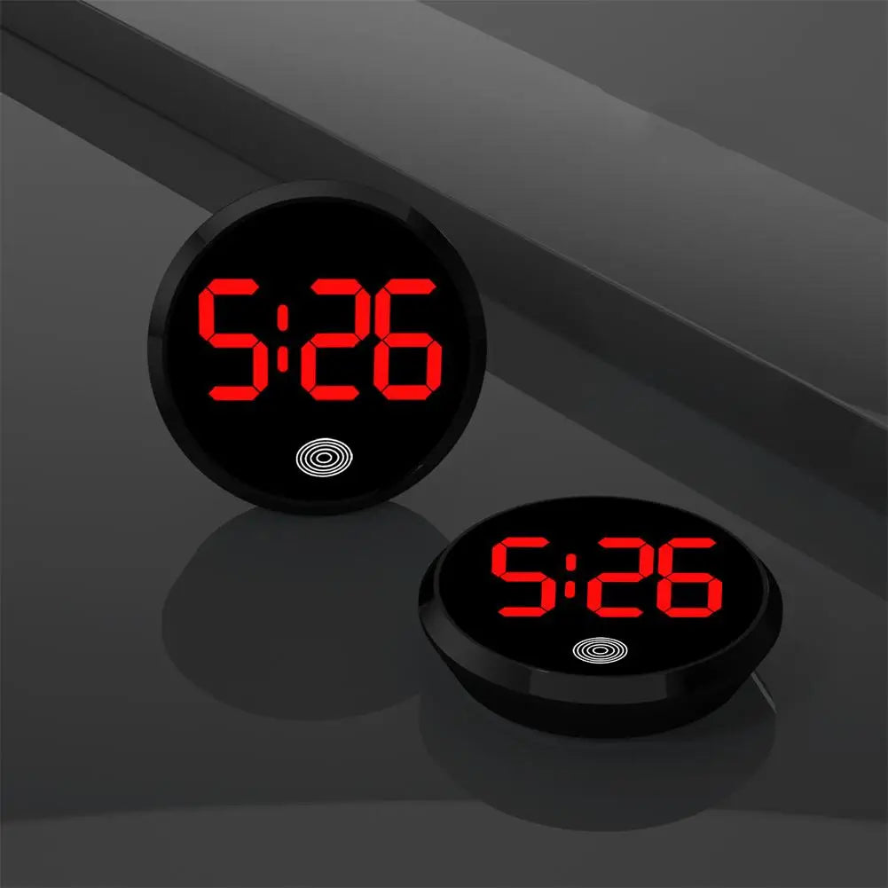 LED Car Clock Luminous Automobiles Internal Stick-On Mini Digital Clocks Auto Ornament Car Accessories