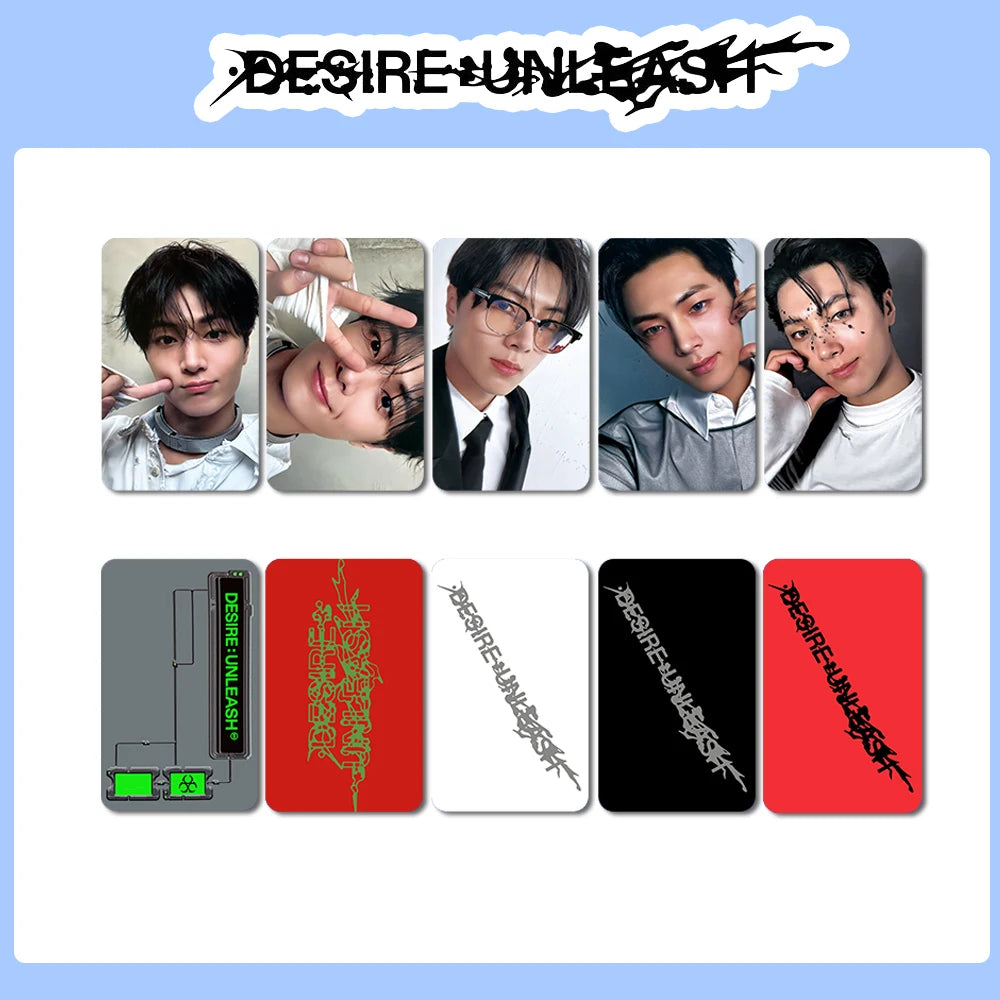 Kpop Boys Idol New Album Lomo Card Photocards Desire Unleash LOOSE Postcards Fans Collection Souvenir Merch