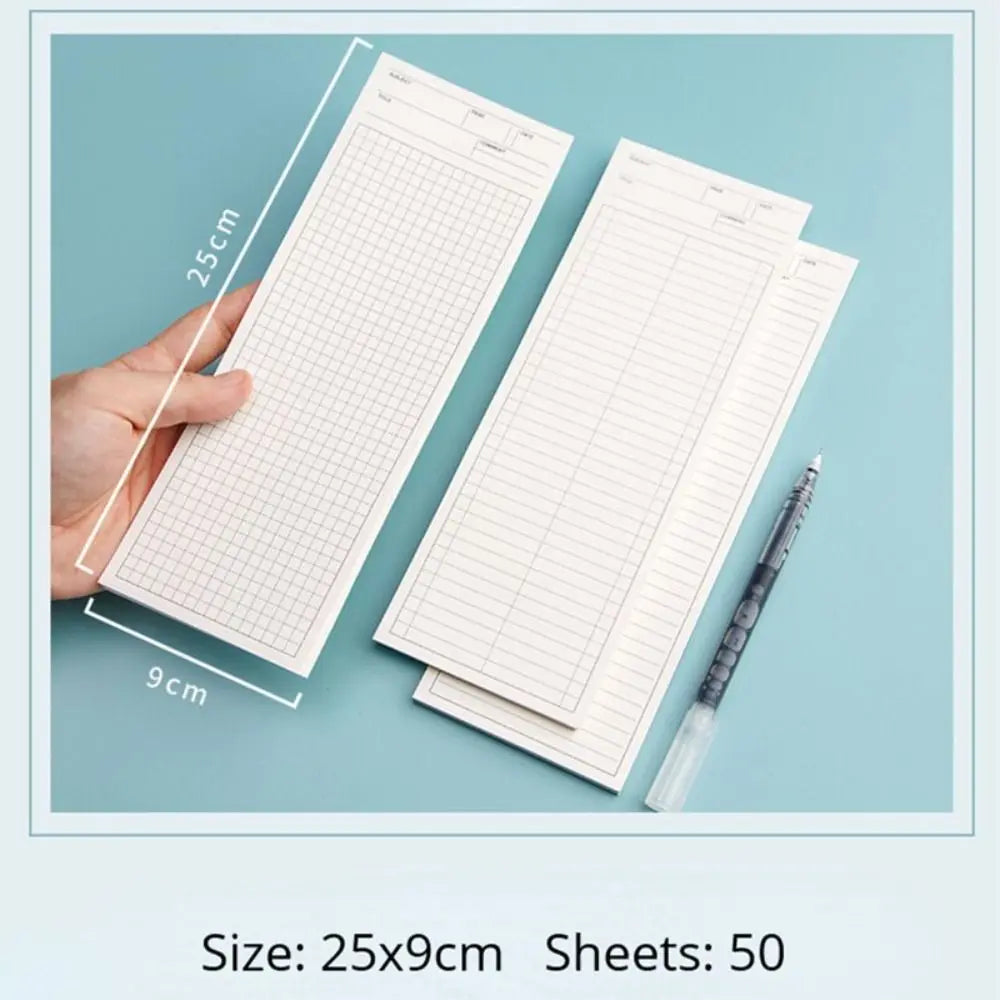 Multi-functional Non-sticky Long Notepad 50 Sheets Stationery Note Paper Writing Note Gift