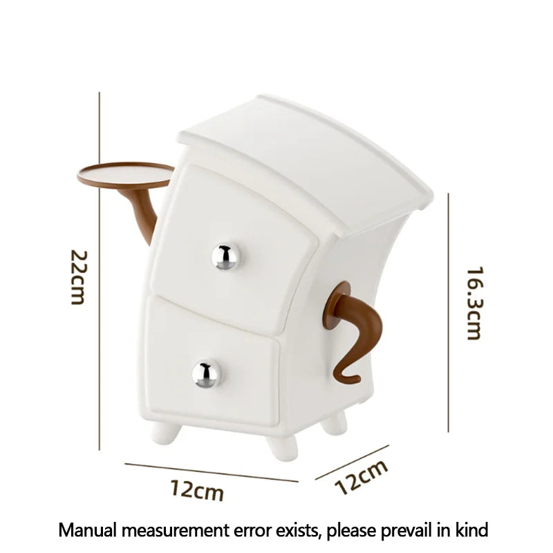Desktop Storage Box: Playfully Bent Design Creative, Adorable, and Sophisticated Stationery Cute Decorative Home Accent