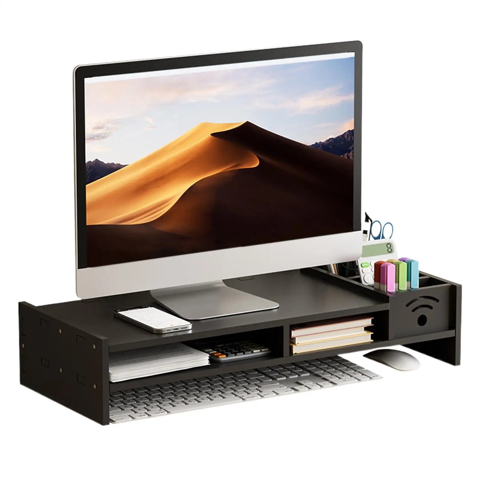 Monitor Stand Riser 2-Tier Ergonomic Shelf 4.3 Inch Height Monitor Riser with Storage Organizer Monitor Stand for Desk Laptop