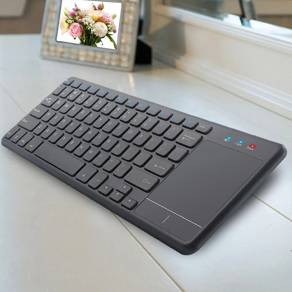 Wireless Keyboard Built in Trackpad Durable Lightweight 2.4G 78 Key Kaypad Portable for Laptop Computer Desktop Smart TV Tablet
