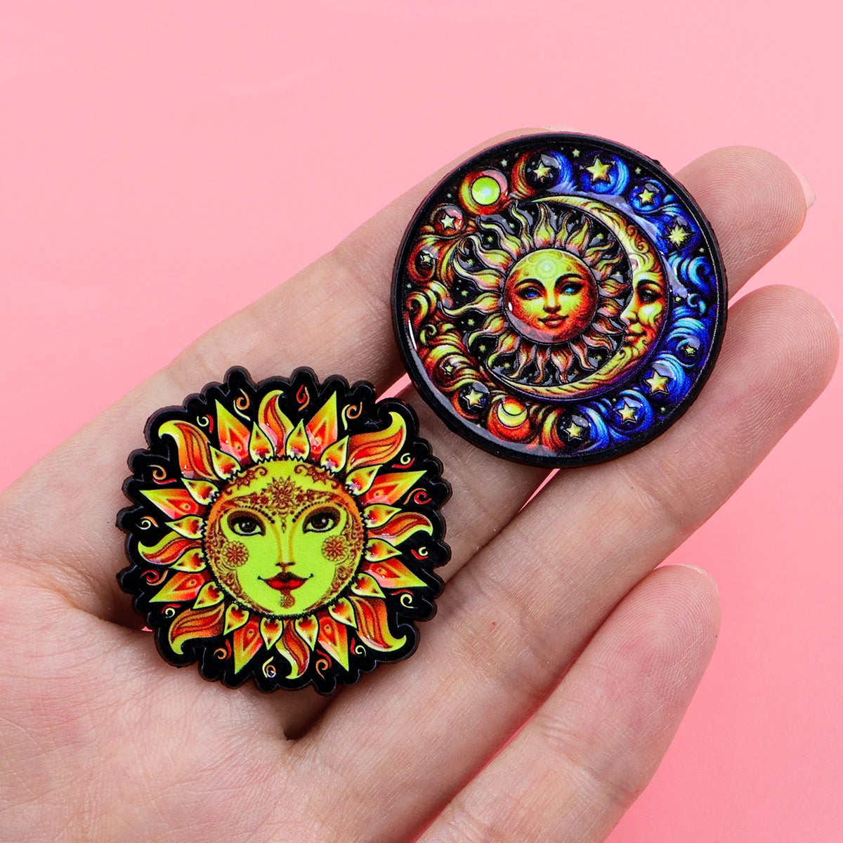 Funny Quotes 'K-POP K-DRAMA' Enamel Pins Sun Moon Brooch Lapel Pin Badge on Backpack Clothing Accessories Fashion Jewelry Gifts