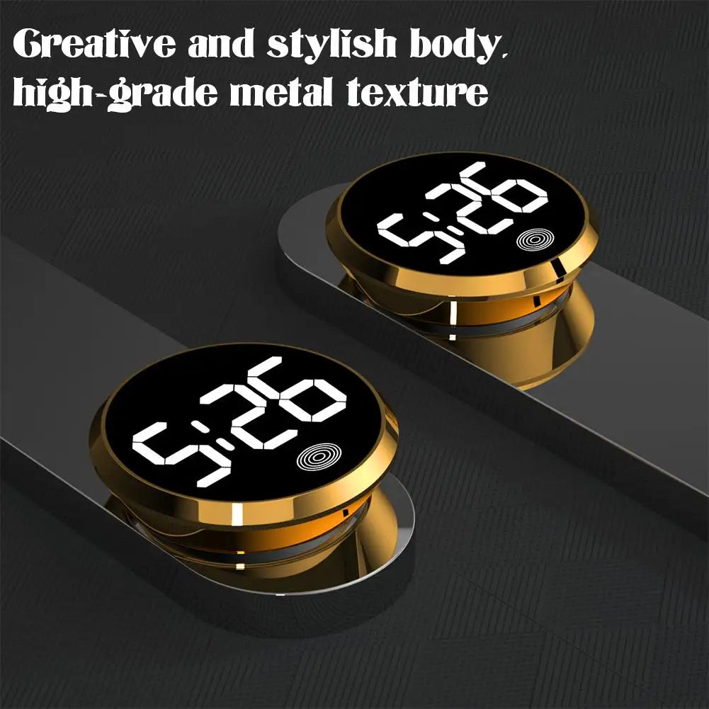 LED Car Clock Luminous Automobiles Internal Stick-On Mini Digital Clocks Auto Ornament Car Accessories