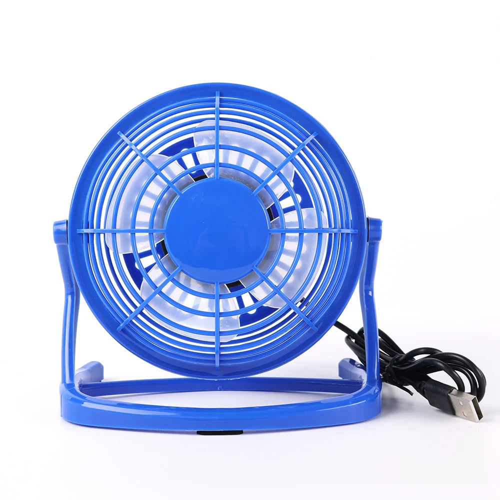 Mini USB Desk Fan Desktop Adjustable Tilt Stand Cooling Fan Ultra-quiet Electric Portable Small Fan for Desktop Office Table