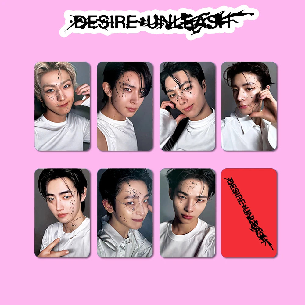 Kpop Boys Idol New Album Lomo Card Photocards Desire Unleash LOOSE Postcards Fans Collection Souvenir Merch