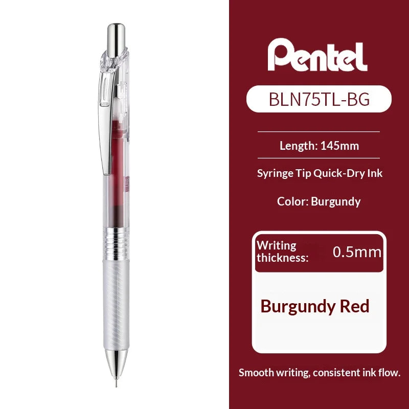 Pentel BLN75 EnerGel Limited Edition Color Gel Pen,Multiple Color 0.5mm Needle Tip Large Capacity For Take&Note,Writing,Drawing